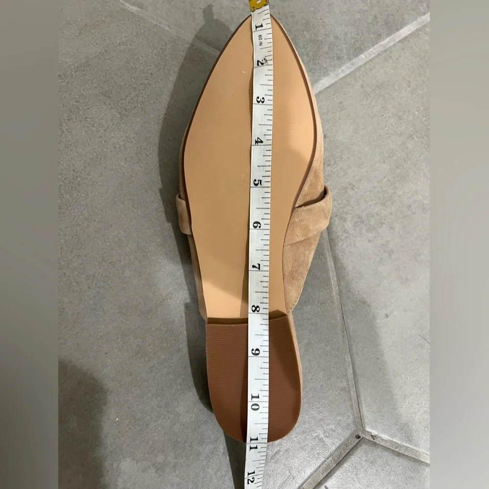 Steve Madden tan pointed toe chain flats - Picture 8 of 11